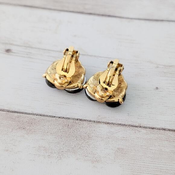 Vintage Clip On Earrings Stylish Trio Elegant Statement Classy - Picture 5 of 6